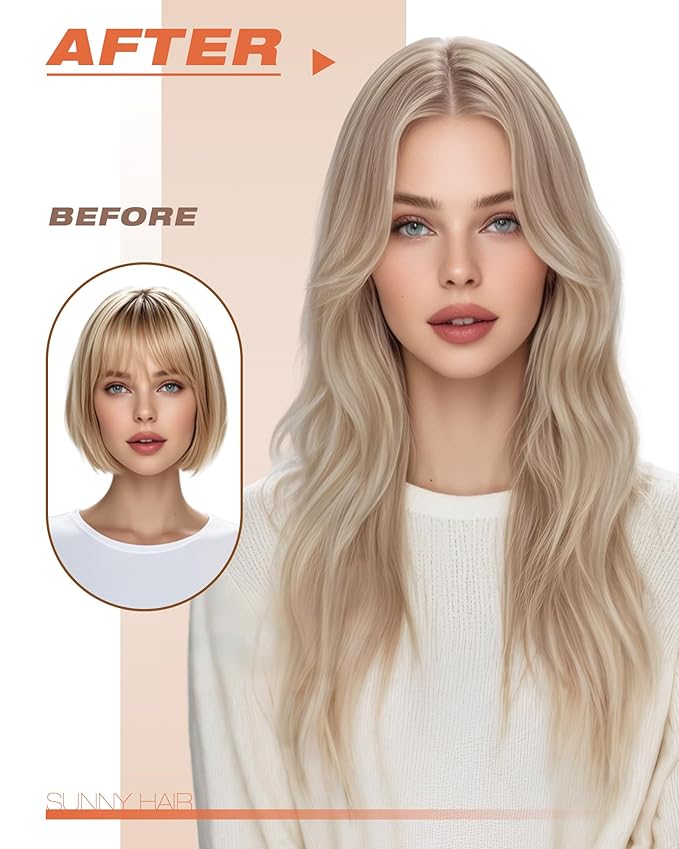 Sunny Hair Blonde Tape in Hair Extensions Human Hair Ash Blonde Highlight Bleach Blonde Hair Extensions Tape in 24 Inch Remy Tape in Txtensions for Women Wedding 20Pcs 50g