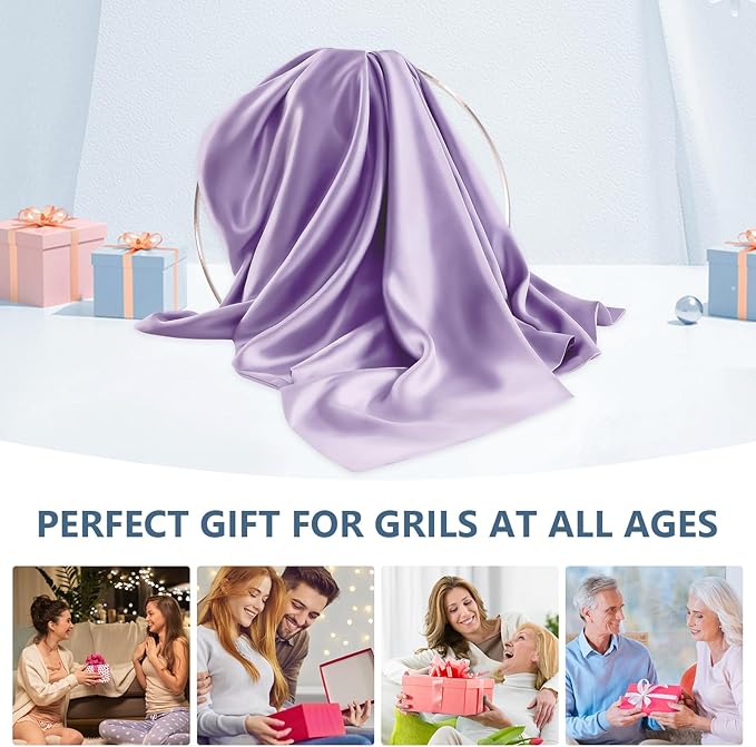 Silk Pillow Cases 2 Pack King Size Mulberry Silk Pillowcase Set of 2 for Hair & Skin 36 x 20 Inches 22 Momme Both Sided Grade 6A Silk Soft Breathable Cooling with Hidden Zipper, Lavender