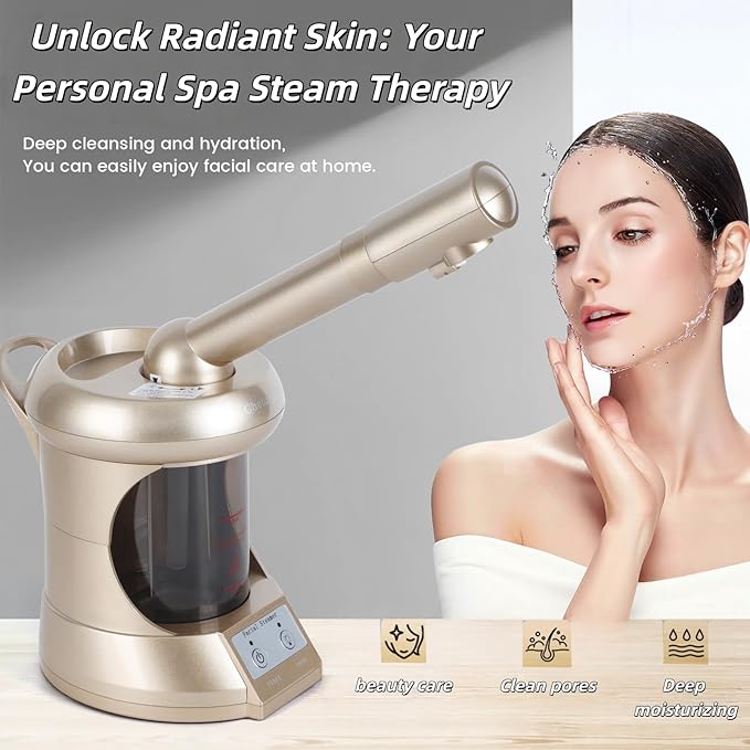 Professional Facial Steamer,Portable Type, high Water Mist Density, Face Steamer for Facial Deep Cleaning, Steamer for Facial for Personal Care or Spa, Moisturizing and Hydrating.