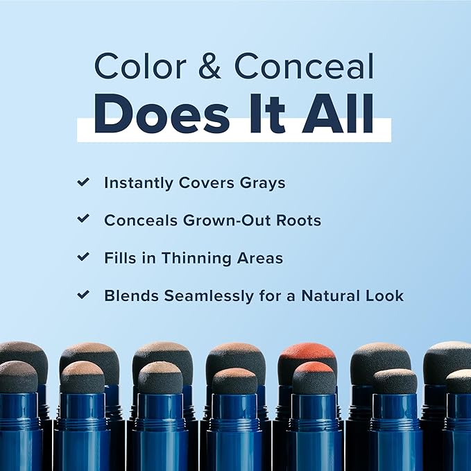 TRUHAIR Jumbo Color & Conceal Waterproof Root Touch Up Hair Color for Gray Hair Coverage - Instant Root Cover Up Hair Powder for Women & Men - Bald Spot Concealing, Hairline Filling (Light Blonde)