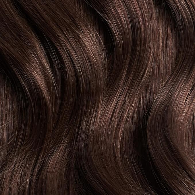 Luxy 100% Remy Human Hair – Halo Clip-In Hair Extensions –Natural Looking Volume & Length - One-Piece - Easy 5-Min Application 140 grams 16" Chocolate Brown Halo