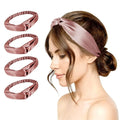 4PACK Womens Silk Headband Satin Headbands Silky Hairband Wide Head Bands Hair Wrap Fashion Hairbands Accessories