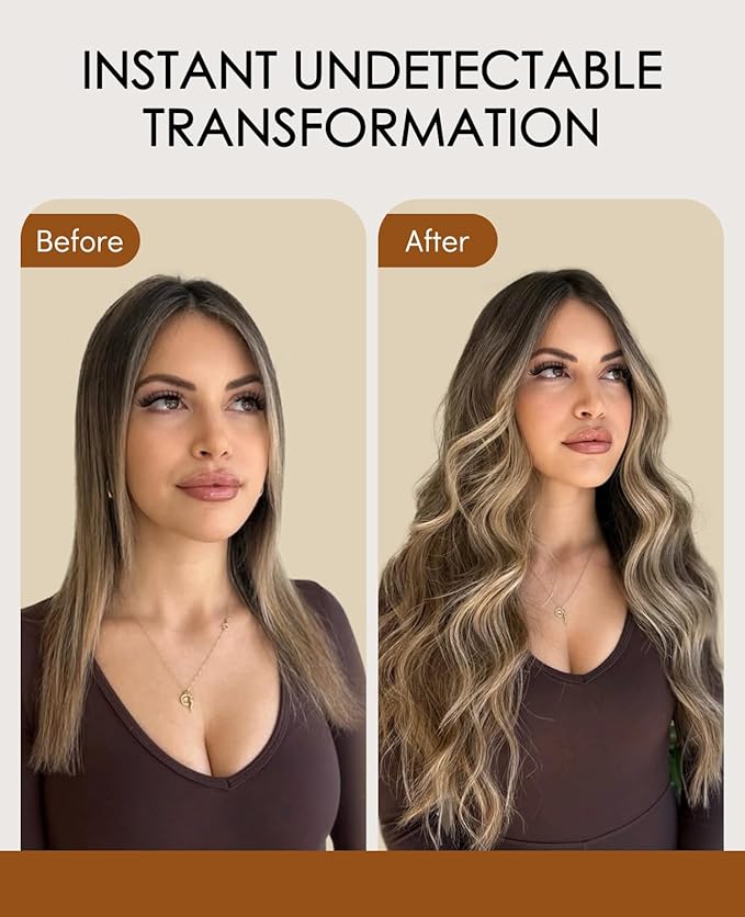 VINBAO 60g Invisi Edge Tape in Extensions Human Hair 22in 20pcs Chocolate Brown Highlighted Caramel Blonde Seamless Injection Tape in Hair Extensions 22inch #4P27