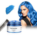 Temporary Blue Hair spray, Instant hair dye Wax 4.23 oz-Hairstyle Cream Hair Pomades Hair Color Wax for Party Cosplay Easy Cleaning(1, Blue)