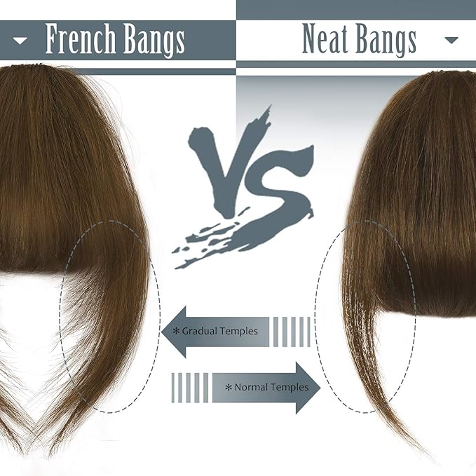 BARSDAR Real Human Hair Clip in Bangs - Blonde Human Hair Clip in Bangs for Women - Golden Blonde Thick Bangs Extensions Fringe with Temples Dyeable Real Hair Bangs Hairpieces - Dark Golden Blond