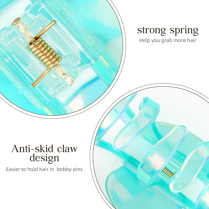 Extra Large Hair Clips for Women - Cute Octopus Claw Clips for Thick Hair, Unbreakable Jumbo Hair Claw Clamps Accessories - 3 PCS (Colorful)