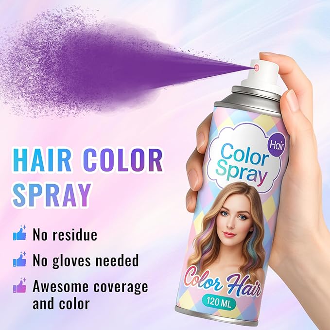 Temporary Red Hair Color Spray – 1-Day Washable Hair Color for Women Men Kids, Vibrant Hair Spray for Halloween, Cosplay, Costumes, Parties, Festivals, Crazy Hair Day, DIY Hair Looks