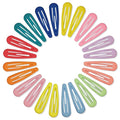 24 PCS 2.36 In Metal Snap Hair Barrettes For Women Water Drop Shape Hair Clips For Thick Thin Fine Hair,Matte Mix Colors
