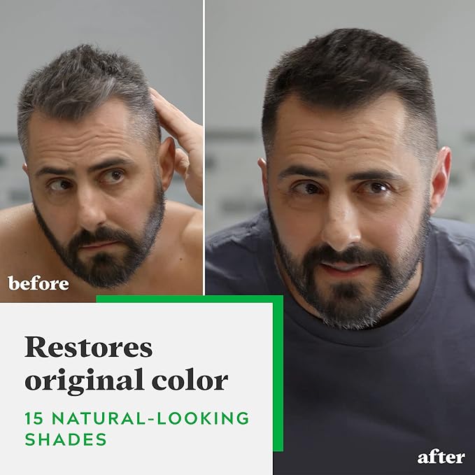 Just For Men Shampoo In Color, Hair Color for Men with Keratin and Vitamin E for Stronger Hair, Restores Natural Hair Color, Medium Brown, H-35, Pack of 3