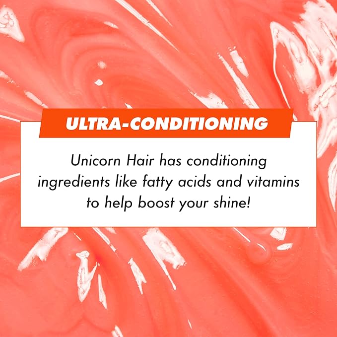 Lime Crime Full Coverage Unicorn Hair Dye, Neon Peach - Damage-Free Semi-Permanent Hair Color Conditions & Moisturizes - Temporary Hair Tint Kit Has A Sugary Citrus Vanilla Scent - Vegan