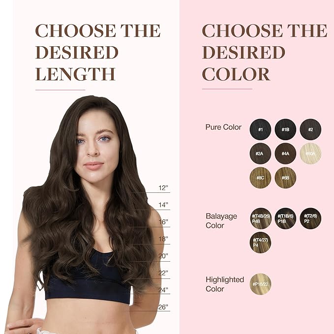 GOO GOO Clip in Hair Extensions Real Human Hair, Remy Human Hair Extensions Clip ins for Women, Natural Human Hair, 16inch 150g 9Pcs, 2A Light Brown