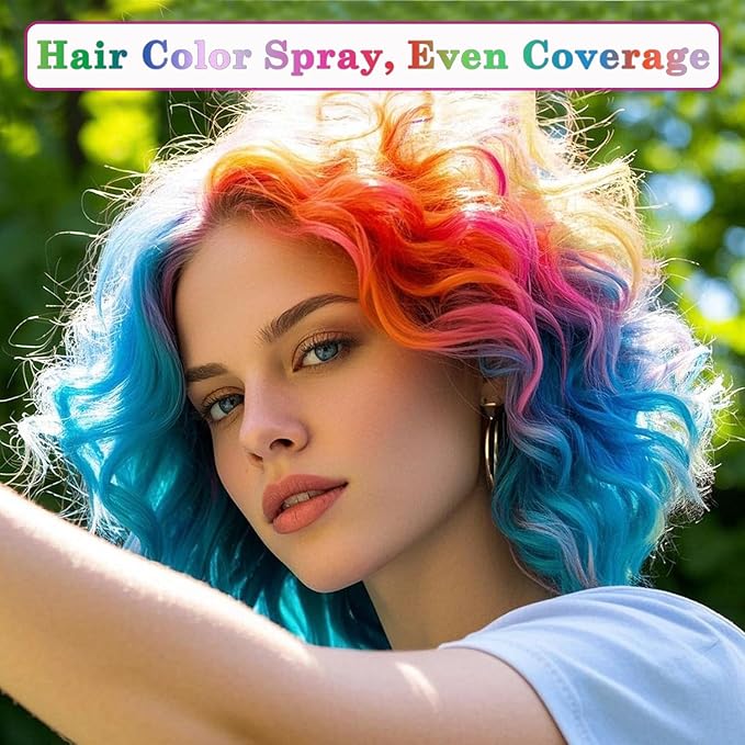 Pink Temporary Hair Color Spray for Kids Women, One-Day Temporary Hair Dye Spray Washable Hair Color Wax Non-Sticky For Cosplay DIY, Party, Christmas, Halloween, Crazy Hair Day (Pink)