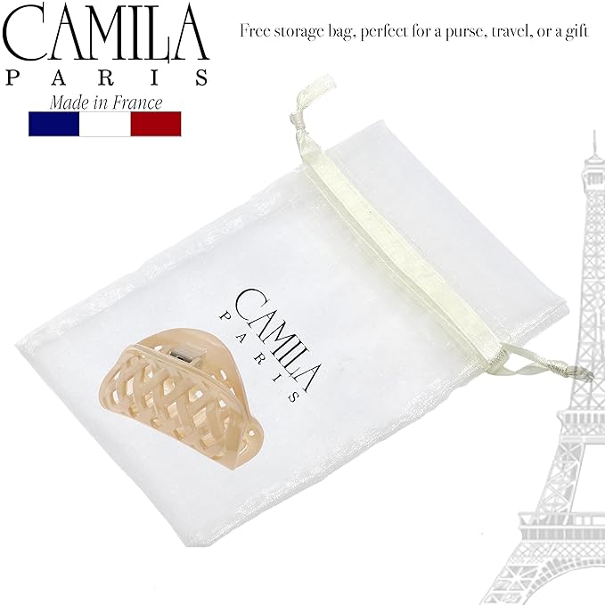 Camila Paris CP3204 French Hair Clip for Women for Thick Volume Hair, no Pulling or Damage, 2.75 in Girls Hair Claw Clips Jaw Fashion Durable and Styling Hair Accessories for Women, Made in France