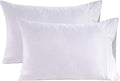 Lane Linen 100% Organic Cotton Pillow Cases Queen Size Set of 2 (20"x30") - Cotton Pillowcases Queen Size - Soft White Pillow Cases Set of 2 - Queen White Pillow Case Pack of 2 - White