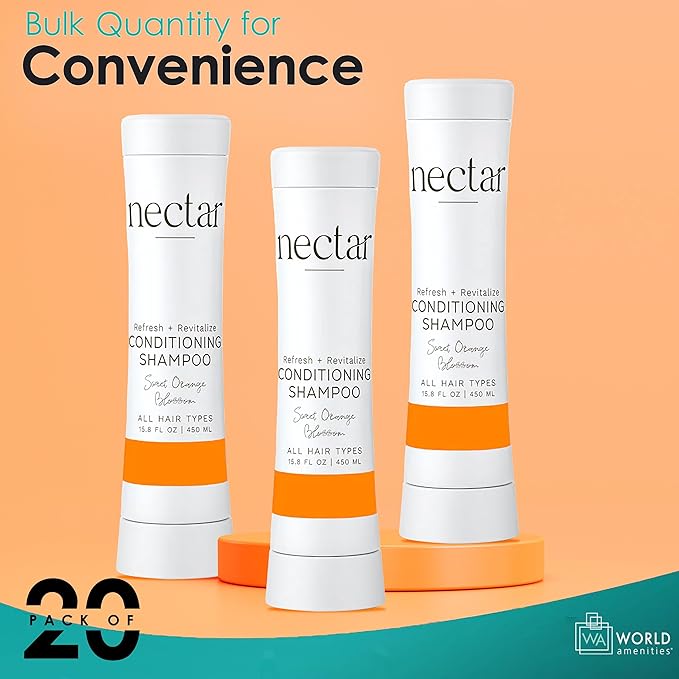 World Amenities - Nectar Squeeze Cartridge 2 in 1 Conditioning Shampoo - Shampoo Conditioner in a Squeeze Bottle