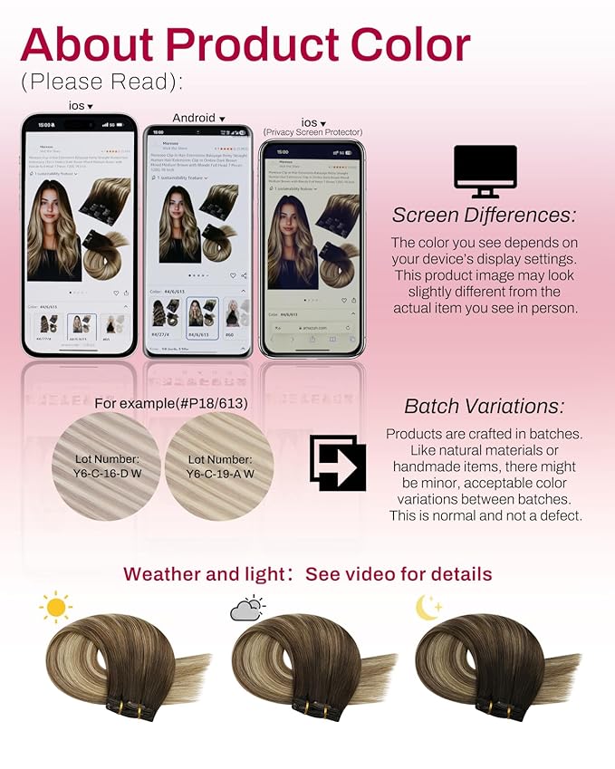 Moresoo Clip in Hair Extensions Balayage Remy Straight Human Hair Extensions Clip in Ombre Dark Brown Mixed Medium Brown with Blonde Full Head 7 Pieces 120G 18 Inch