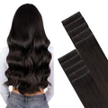 GOO GOO Invisi Edge Tape in Hair Extensions Human Hair, 2 Dark Brown, 10pcs 14inch 25g, Virgin Remy Hair, Seamless Injected Tape, Natural Look