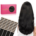 Wennalife Tape in Hair Extensions Human Hair,40pcs 100g 22 inch Natural Black Hair Extensions Real Human Hair Straight Tape in Extensions Invisible Human Hair Extensions Reusable Real Hair Extensions