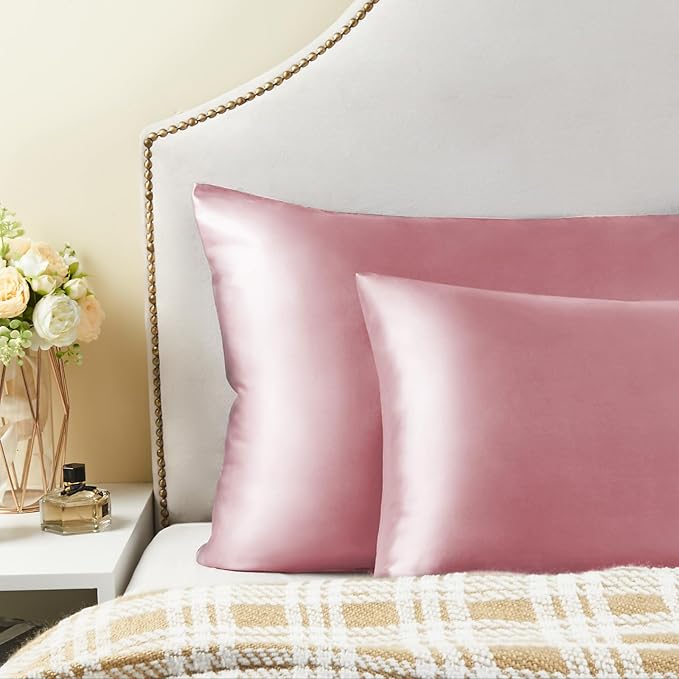 BEDELITE Satin Pillowcase for Hair and Skin, Super Soft Similar to Silk Pillow Cases 4 Pack with Envelope Closure, Cooling Pillowcases for Women Men (20"x40" King Size, Nostalgia)