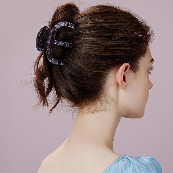 Large Octopus Hair Clips for Women with Thick Hair, Tortoise Shell Octopus Claw Clips | Non-Slip Strong Hold Jaw Clamps, Fashion Hair Barrettes & Bobby Pins
