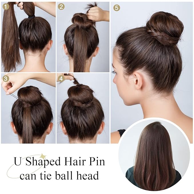 Hair Pins for Women, IKOCO 80pcs 2.75inch U Shaped Hair Pins with Storage Box, Black