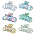 6 Pcs Hair Clip, Acetate Material, French Design Hair Jaw with Tortoise Celluloid Pattern, Medium Size Hair Claw Clips, for Girls and Women