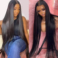 Lemoda Full 13x6 SKINLIKE Real HD Lace Frontal Wigs 15A Brazilian Straight Virgin Human Hair Lace Frontal Wigs 200% Invisible 0.1mm Ultra-thin Frayed Ends Lace Front Wig Pre Plucked Tiny Knots 24Inch