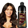 Dark Chocolate Hair Dye Shampoo 3 in 1, 100% Gray Coverage ， Instant Natural Hair Color for Men & Women,Root Touch Up for All Hair Types – Easy Application, Dark Brown Color champu para canas 500ml