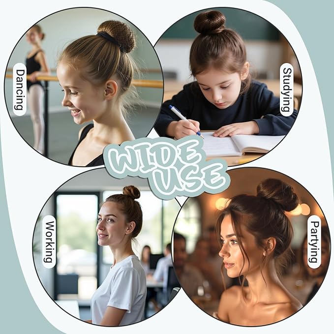 TsMADDTs Hair Pins Bobby Pins Kit with Bobby Pins Black for Women(1.37&2.36IN), Invisible Hair Nets for Ballet Bun(11.81&19.86IN), Dance Accessories Set