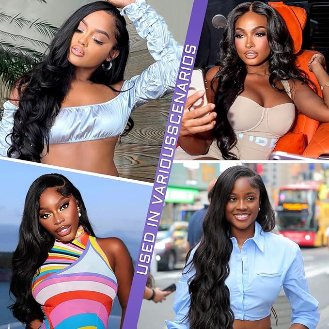 13x4 Full Frontal SKINLIKE Real HD Lace Wig 200% Density Body Wave Human Hair Vivid Pre-Plucked Hairline Bleached All Knots 0.10mm Ultra-thin Invisible Swiss HD Lace Front Wigs Frayed Ends 22 Inch