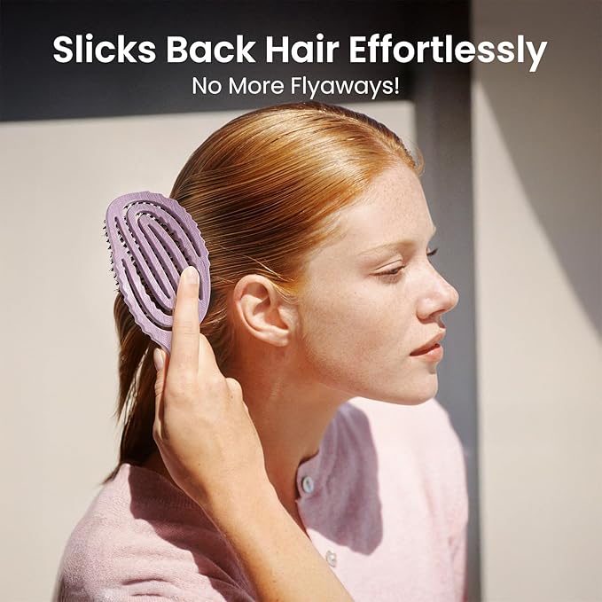 AIMIKE Hair Brush, Dual Soft Boar & Nylon Bristles HairBrush for Fine Hair, Shine Boost & Frizz Control Hair Brush for Women, Soft Bristle Brush For Slick Back, Volume and Shine, Best Gift for Women