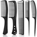 5PCS Professional Hair Comb Set - Wide Teeth, Fine Teeth & Rat Tail Comb, Hairstylist-Grade, Suitable for All Hair Types, Unisex