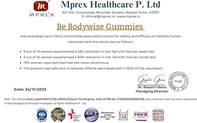 Bodywise Be Biotin Hair Growth Gummies for Women I Sugar Free I Hair Skin and Nails Vitamins I Biotin, Zinc, Folic Acid, Vitamin C, Keratin & Multivitamin I 100% Vegan, Gluten Free I 60 Day Pack