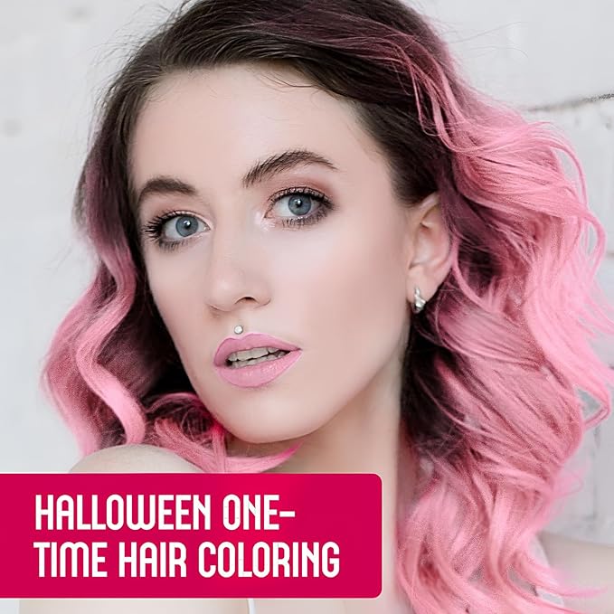 VOLLUCK Temporary Hair Wax Natural Instant Hair Color Wax Pomades 4.23 oz, Dosposable Hair Styling Clay for Party, Festival, Halloween, Christmas, Light Pink