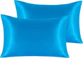 NTBAY 2 Pack Satin Queen Pillowcases for Hair and Skin, Luxurious and Silky Pillow Cases with Envelope Closure, 20x30 Inches, Royal Blue