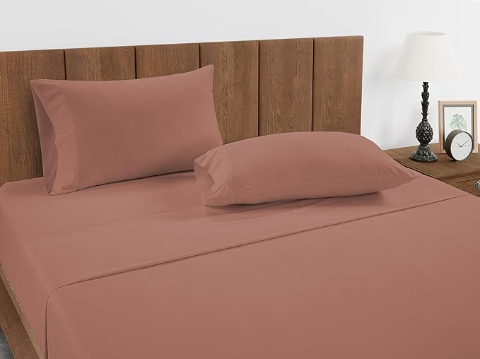 Lane Linen 100% Organic Cotton King Size Pillow Cases Set of 2 (20''x36'') Blue Pillow Cases King Size Organic Cotton Pillowcases King Size Pillow Case Set King Pillow Cases Set of 2 - Rose Dawn
