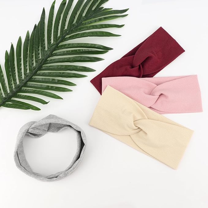 Elastic Knotted Headbands for Women Criss Cross Head Bands for Women's Hair Non Slip Boho Wrap Twisted Hair Accessories