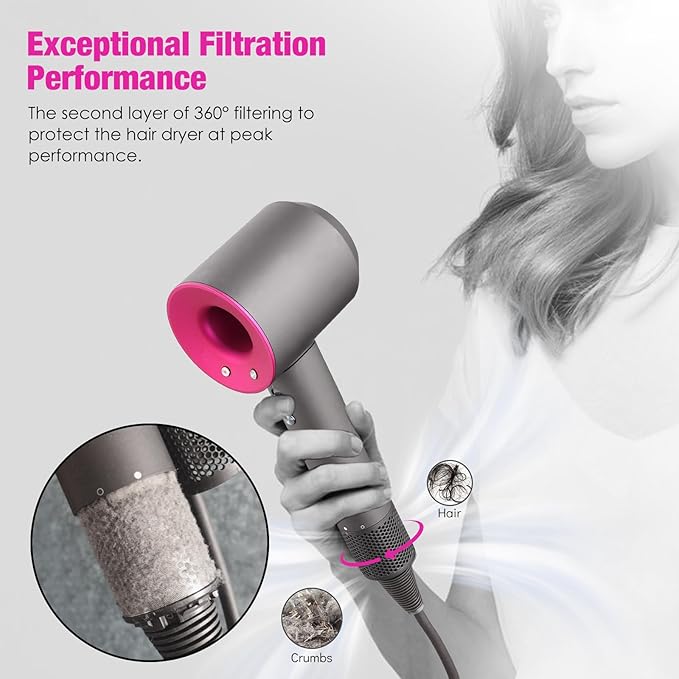 Inner Filter Mesh Compatible with Dyson Supersonic Hair Dryer HD01 HD03 HD08 Models, Metal Build-in Net Mesh Strainer Cover Attachments Part