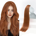 Sunny Hair Tape in Hair Extensions Real Human Hair Invisible Remy Hair Extensions Tape ins for Women Copper Red 16 inch 20Pcs 50G