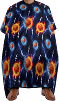 Men Women Adults Water Fire Flame Basketball Print Black Hair Dressing Gown Cape, Extra Large Hairdressing Apron for Barber Salon, Easy Clean