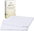 California Design Den Standard Queen Size Pillowcase Set - 400 Thread Count, 100% Cotton Sateen, Set of 2 Pillow Covers, Soft and Breathable - Bright White