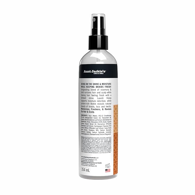 Aunt Jackie's Award-Winning Braid + Twist Collection Oh So Strong Shine Boosting Moisturizer, 12 fl oz