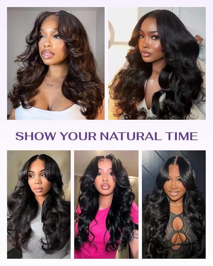 13x6 SKINLIKE Real HD Lace Frontal Wig, 180% Density Ultra-fitted 0.10mm Thin Invisible HD Lace Wig Pre-plucked Hairline Bleached Knots Virgin Human Hair Wigs Body Wave 26Inch