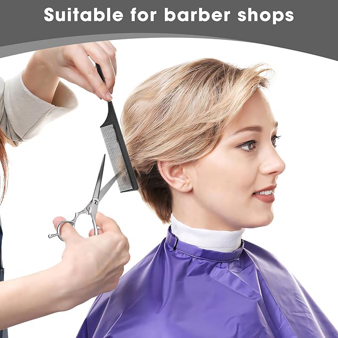 Rat Tail Comb 2-in-1 Rat Tail Comb for Women - Fine Tooth Parting Tip, Carbon Fiber Root Teasing, Anti-Static - Hair Combs for Styling(White, Black)