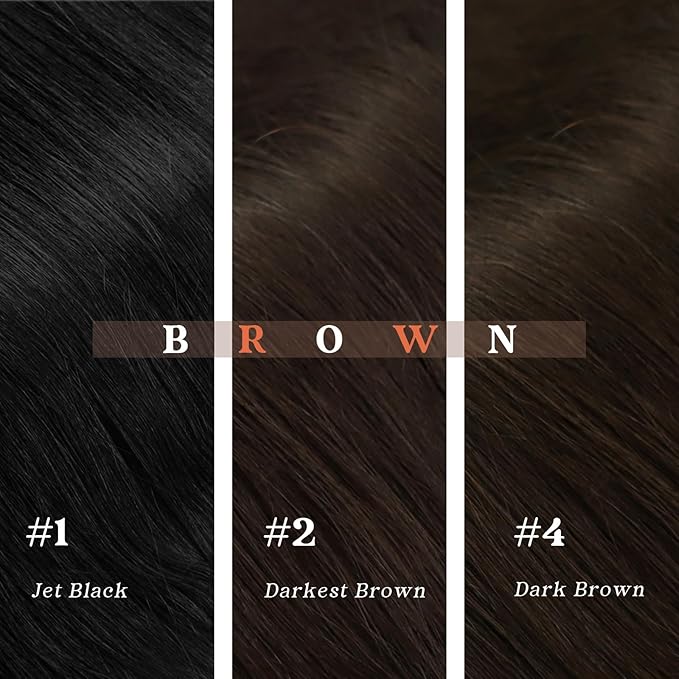 Ve Sunny Brown Clip in Hair Extensions Human Hair Clip in Extensions Dark Brown Hair Extensions Clip ins Long Hair Extensions Real Human Hair Clip in Natural Look 20inch 7pcs 120g