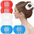 RC ROCHE 6 Pcs Flat Claw Hair Clips for Women Thick Hair French Round Duckbill Square Secure Strong Hold Grip Clamps Barrettes Curved No Slip No Crease Styling Cute Jumbo XL, Large Limited Edition