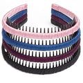 STHUAHE4PC Multicolor Protection Resin Teeth Comb Hair Hoop Hairband Headband Hair Accessories for female by Beauty hair (black+Purple+blue+pink)