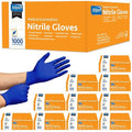 Inspire Black Nitrile Disposable Gloves | 4.5 Nitrile Safety Medical Exam Cooking Cleaning Disposable Black Gloves (Blue - Case of 1000, XL)