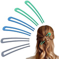 6Pcs Metal French Hair Pins for Women U Shape Sticks 3.9 Inch Vintage Fork for Hairstyle Accessories(Blue/Green/Grey）