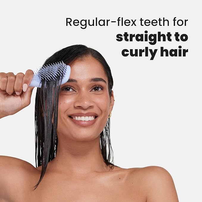 Tangle Teezer Ultimate Detangler Hairbrush, Eliminates Knots & Reduces Breakage, Mini Hair Brush for Travel, Small Hands & All Hair Types, Digital Lavender